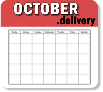 www.october.delivery, pre-ordered for delivery in October, a corporate monthly domain name for a global, corporate spreadsheet delivery schedule for sale via the NextWorkingDay™ portfolio
